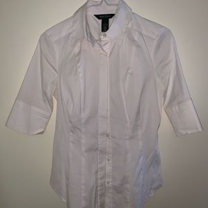 3/4 length sleeve White and Black Market button up